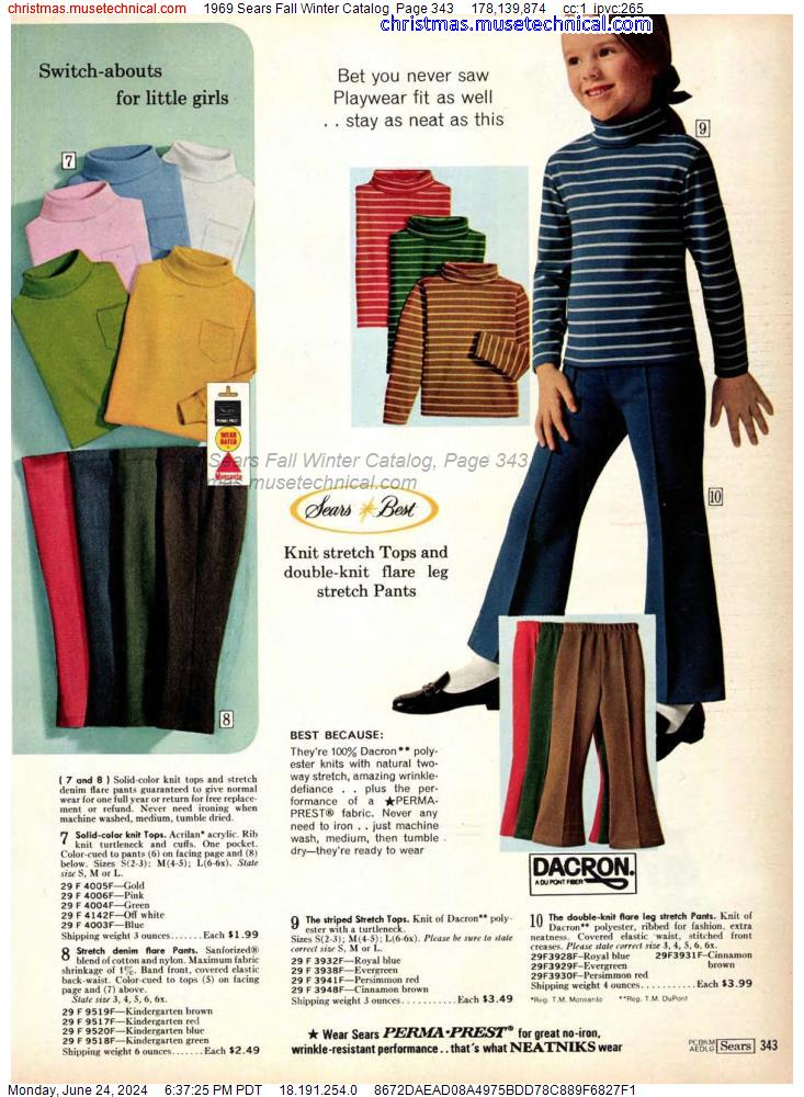 1969 Sears Fall Winter Catalog, Page 343