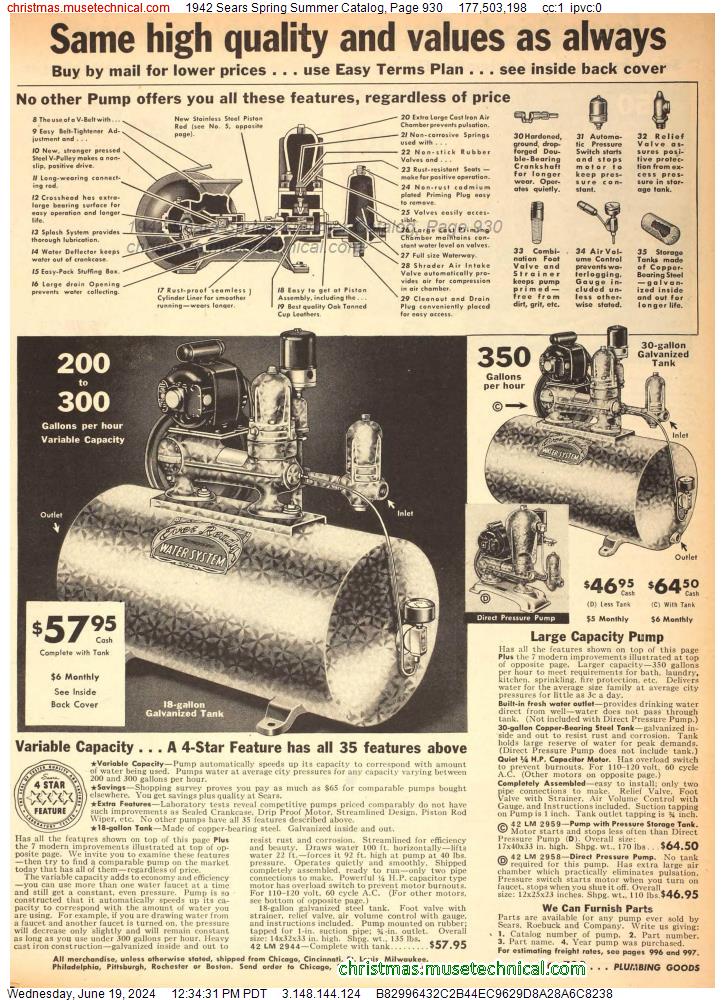 1942 Sears Spring Summer Catalog, Page 930