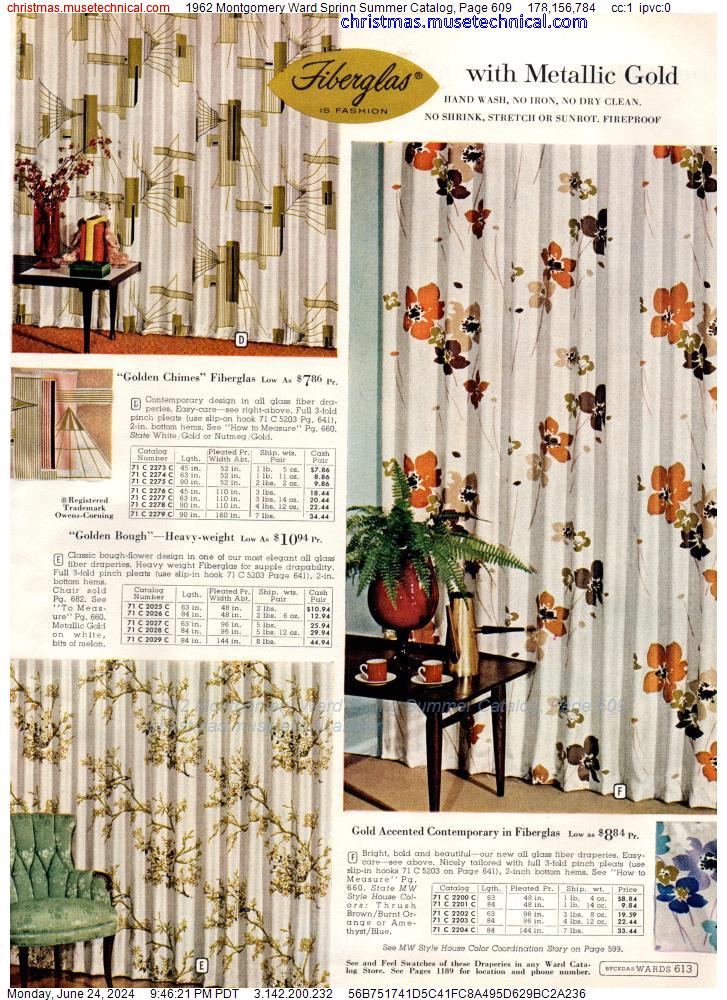 1962 Montgomery Ward Spring Summer Catalog, Page 609