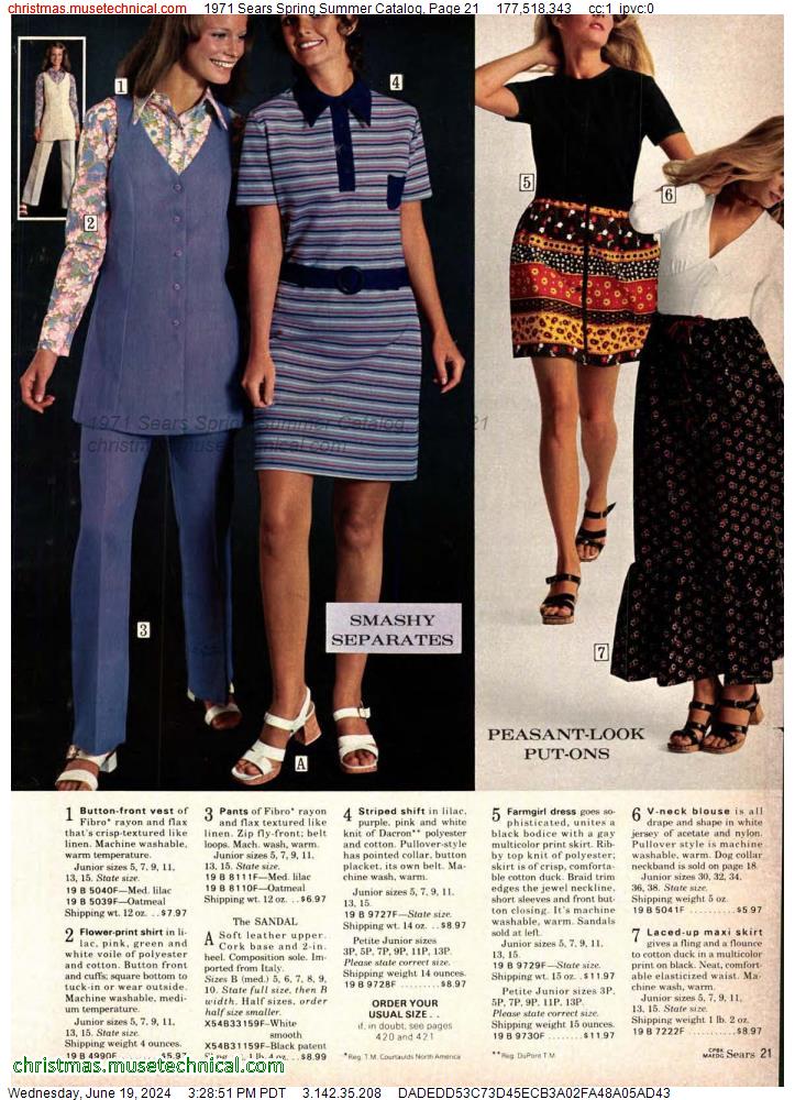 1971 Sears Spring Summer Catalog, Page 21