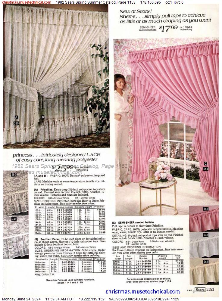 1982 Sears Spring Summer Catalog, Page 1153