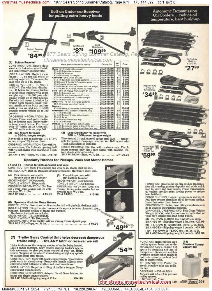 1977 Sears Spring Summer Catalog, Page 671