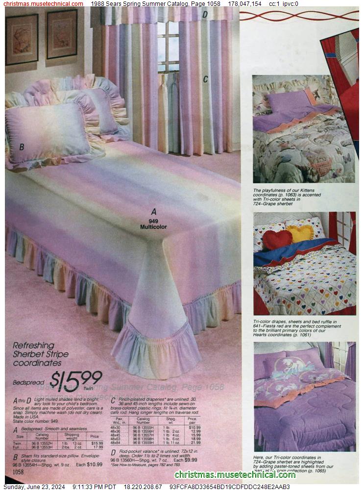 1988 Sears Spring Summer Catalog, Page 1058