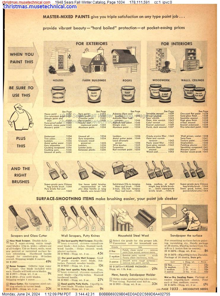 1948 Sears Fall Winter Catalog, Page 1034