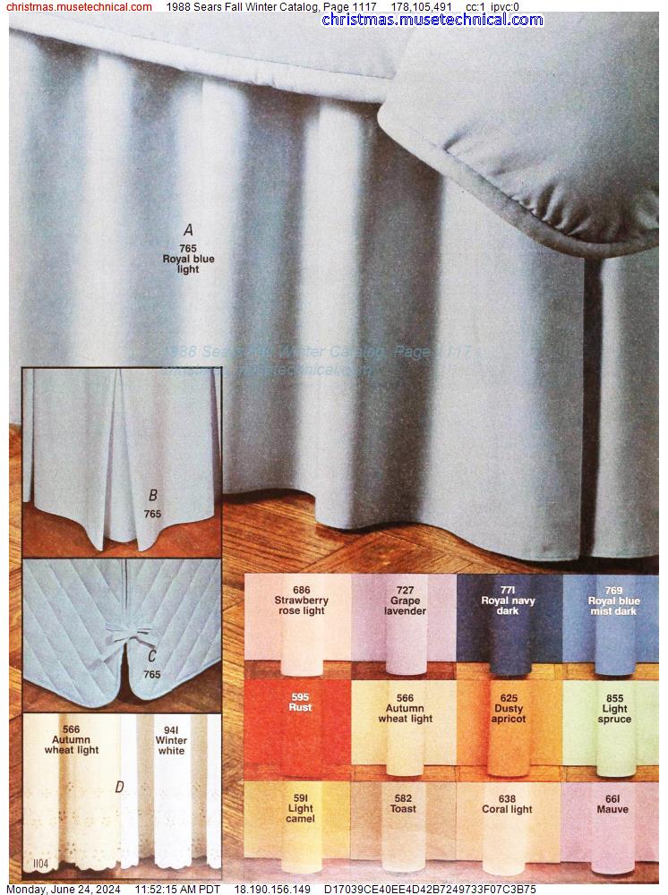 1988 Sears Fall Winter Catalog, Page 1117