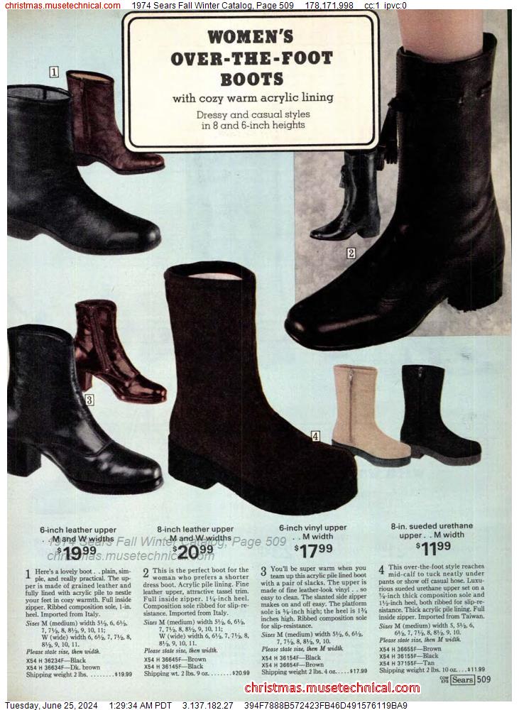 1974 Sears Fall Winter Catalog, Page 509