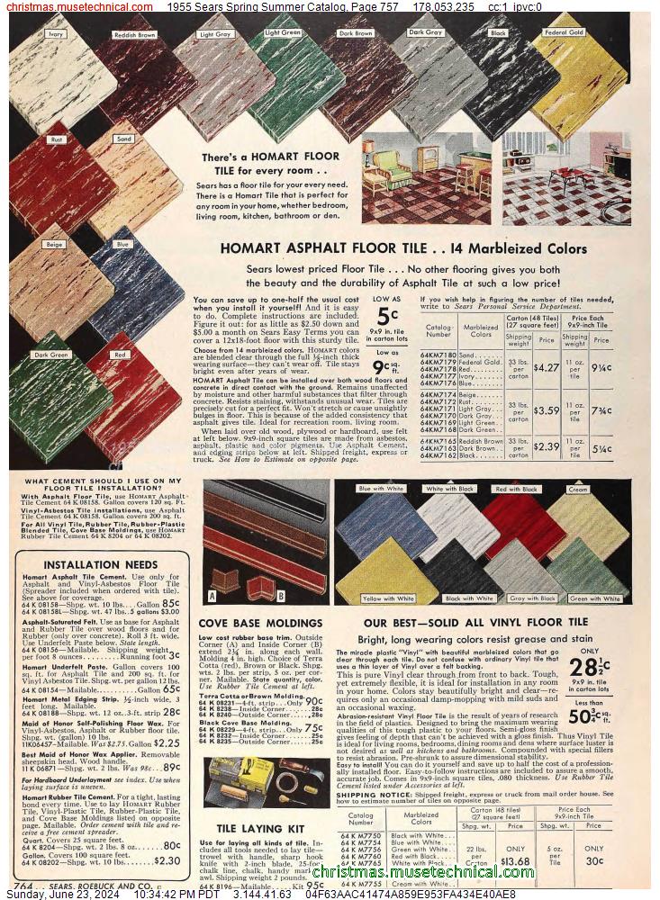 1955 Sears Spring Summer Catalog, Page 757