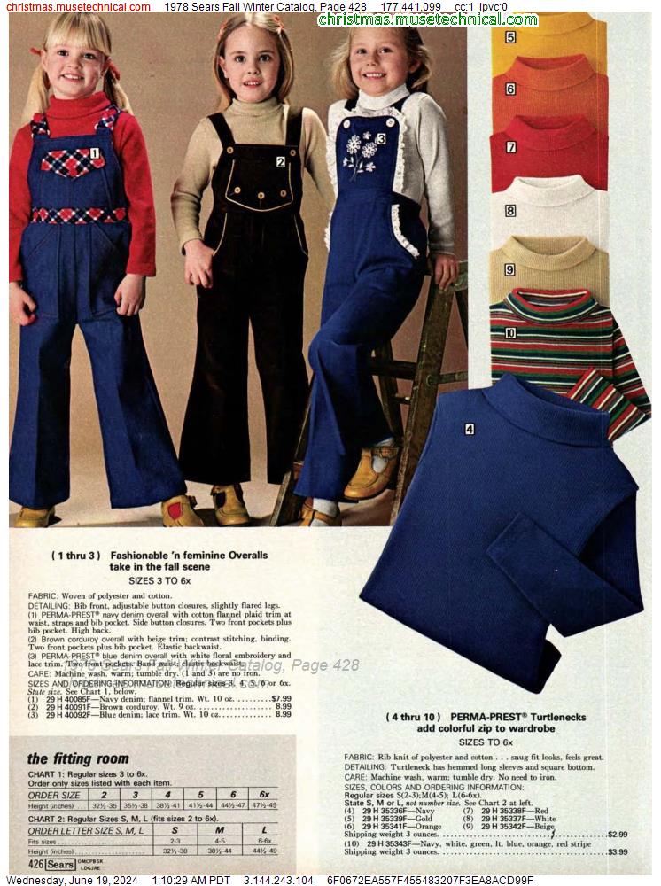 1978 Sears Fall Winter Catalog, Page 428