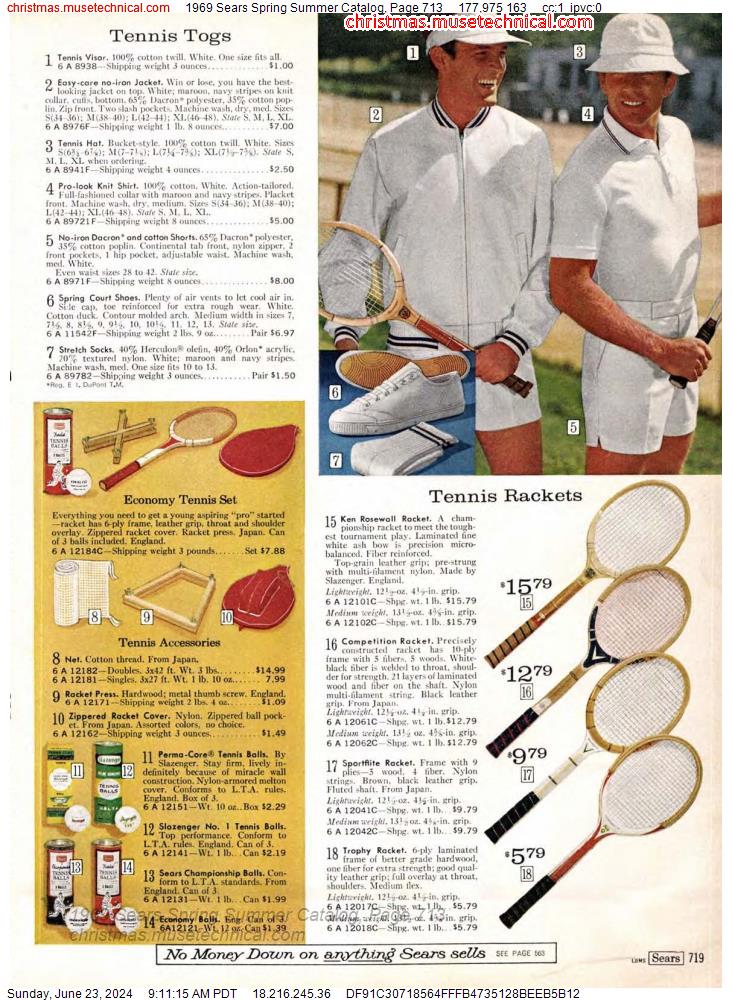 1969 Sears Spring Summer Catalog, Page 713