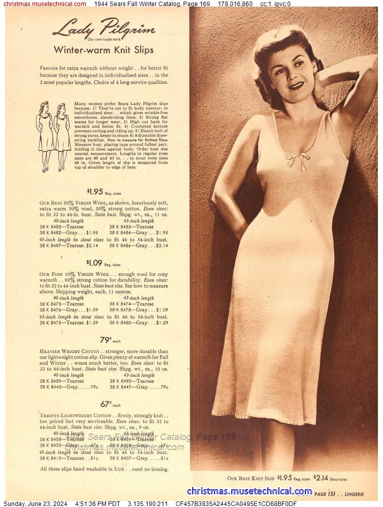 1944 Sears Fall Winter Catalog, Page 169