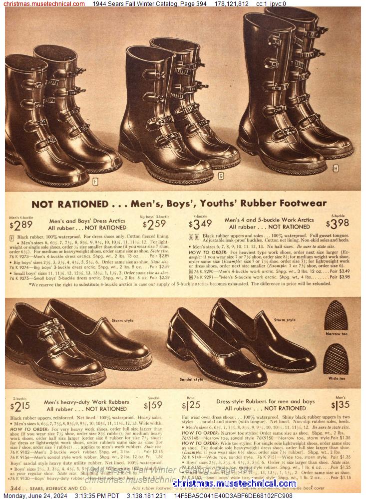 1944 Sears Fall Winter Catalog, Page 394