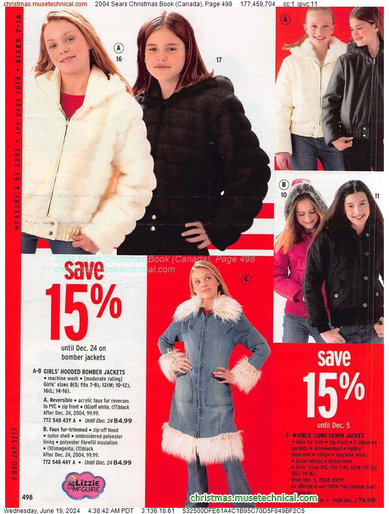 2004 Sears Christmas Book (Canada), Page 498