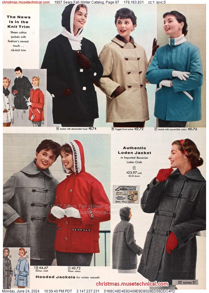 1957 Sears Fall Winter Catalog, Page 97