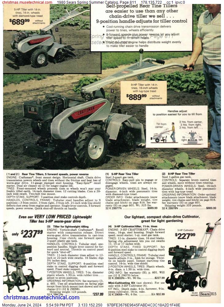 1980 Sears Spring Summer Catalog, Page 811