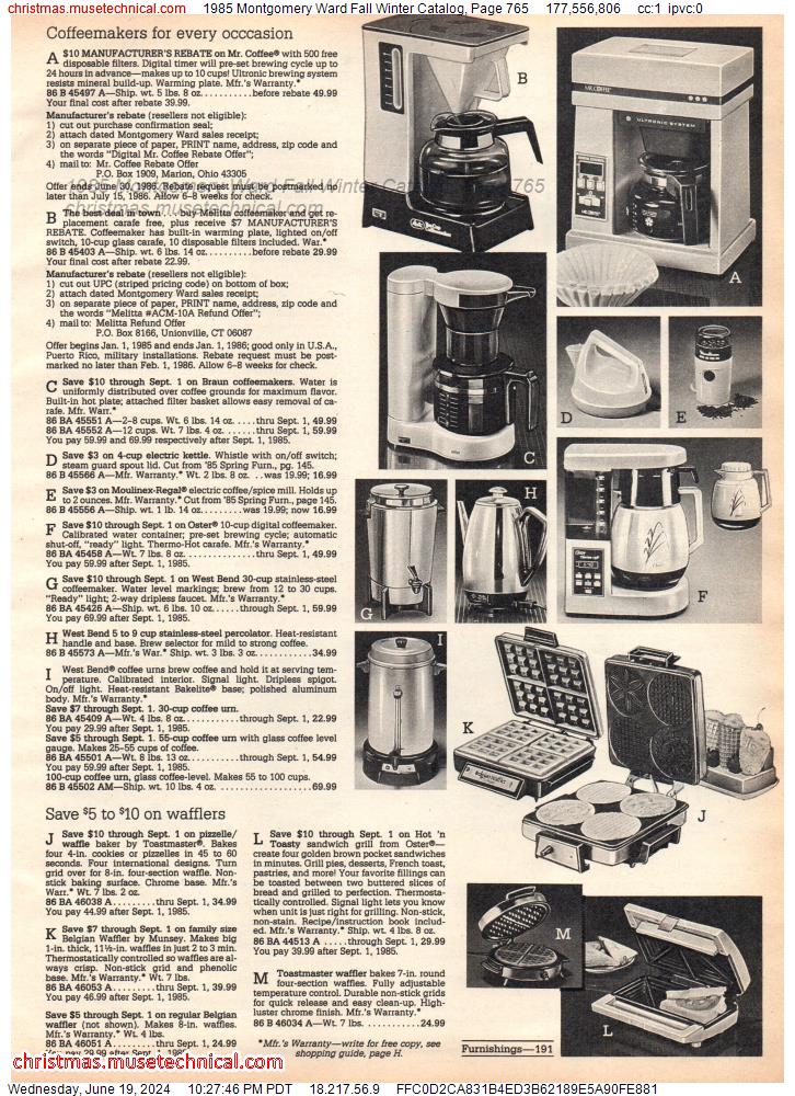 1985 Montgomery Ward Fall Winter Catalog, Page 765