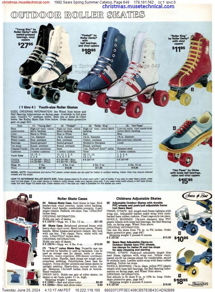 1982 Sears Spring Summer Catalog, Page 649