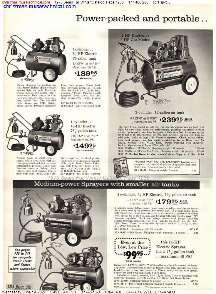 1970 Sears Fall Winter Catalog, Page 1236