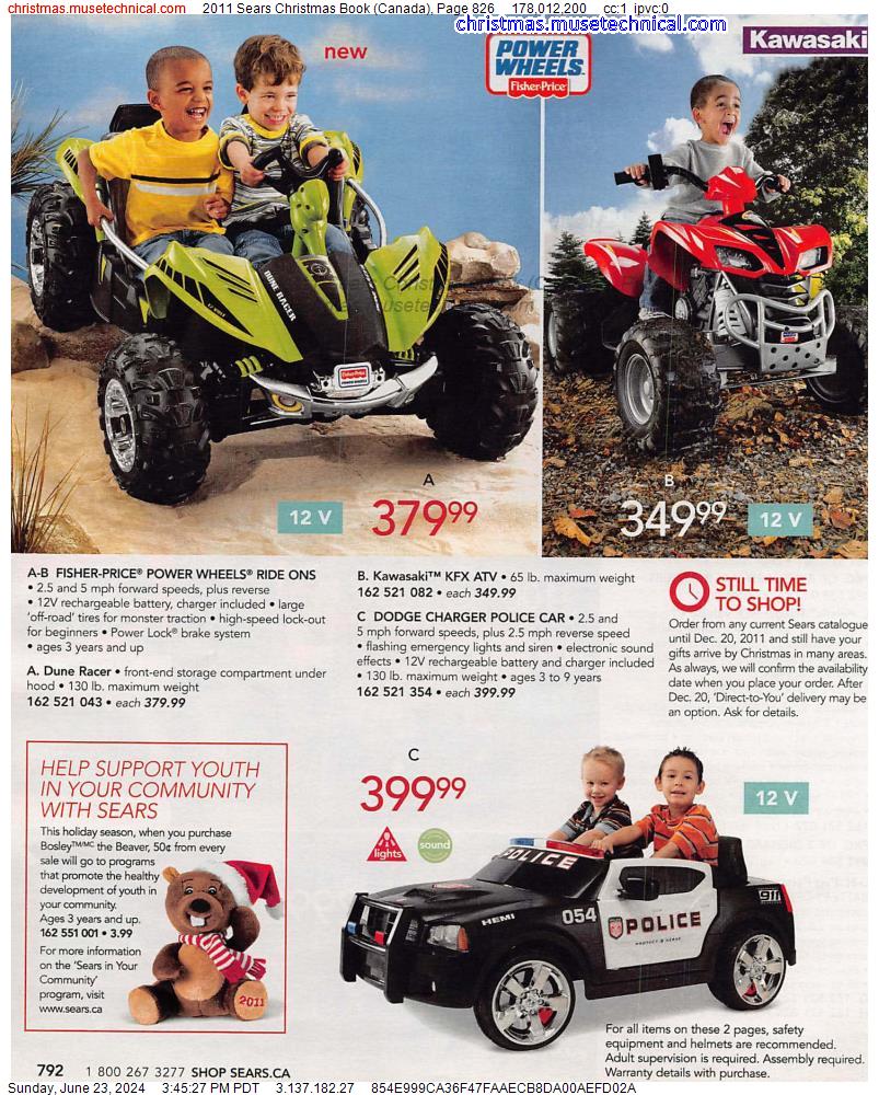 2011 Sears Christmas Book (Canada), Page 826
