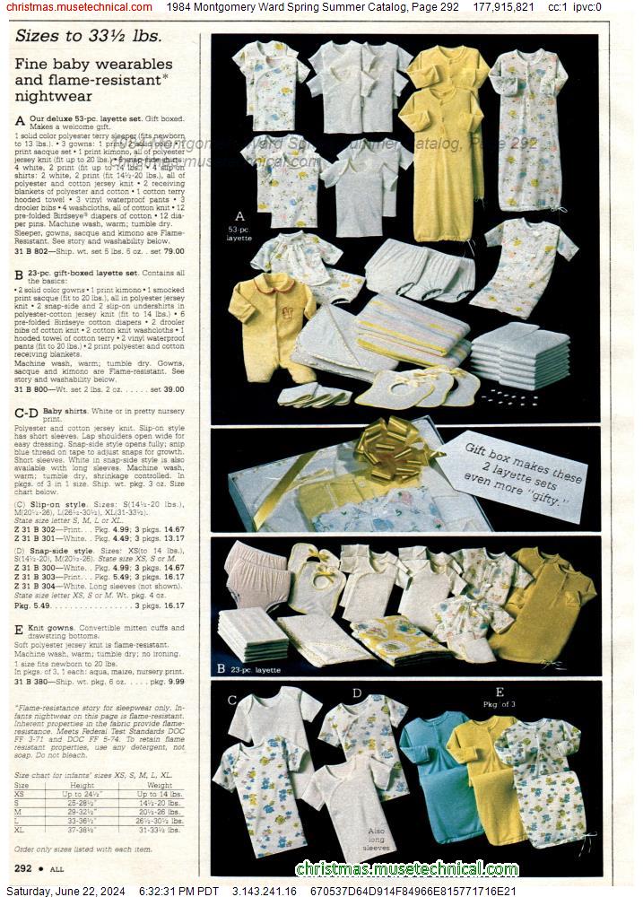 1984 Montgomery Ward Spring Summer Catalog, Page 292