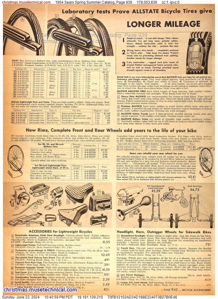 1954 Sears Spring Summer Catalog, Page 939