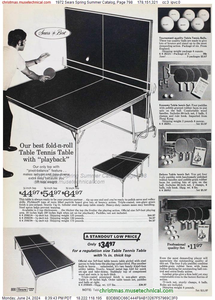 1972 Sears Spring Summer Catalog, Page 798