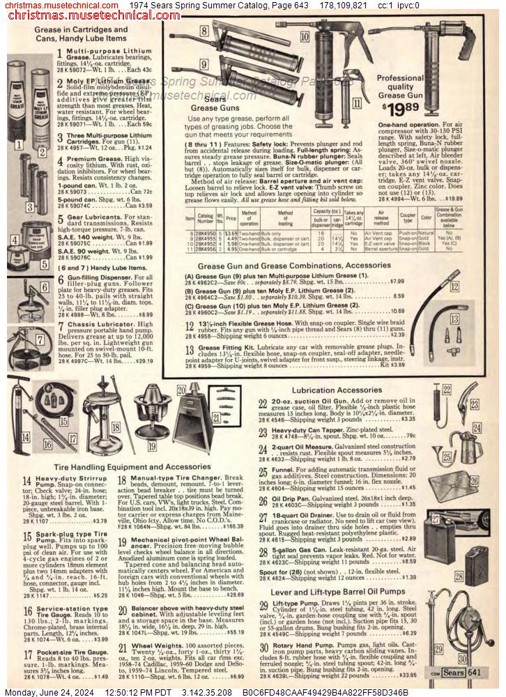 1974 Sears Spring Summer Catalog, Page 643