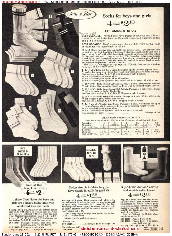 1970 Sears Spring Summer Catalog, Page 145