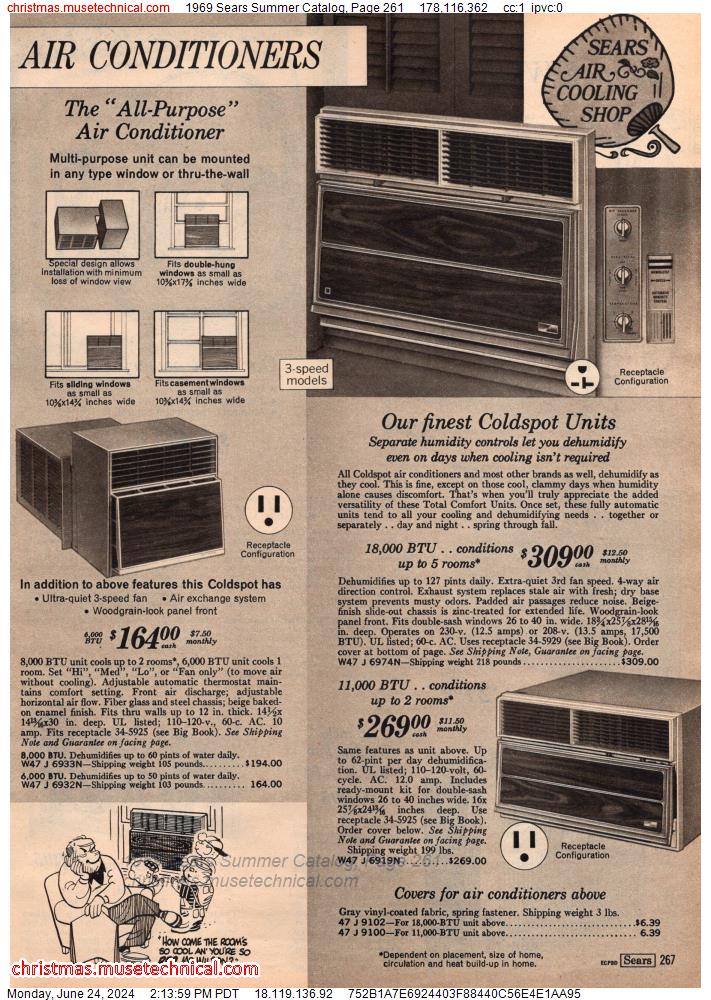1969 Sears Summer Catalog, Page 261