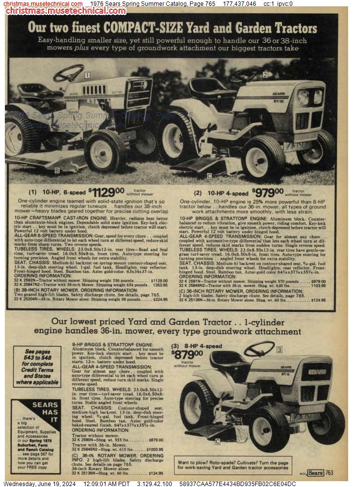 1976 Sears Spring Summer Catalog, Page 765