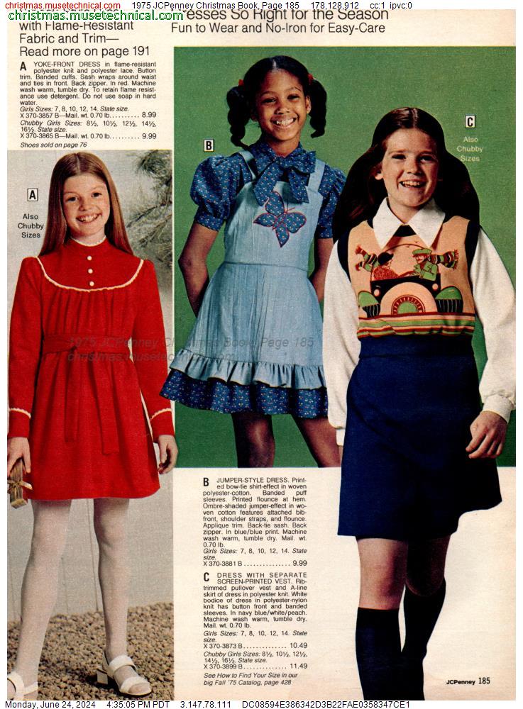 1975 JCPenney Christmas Book, Page 185