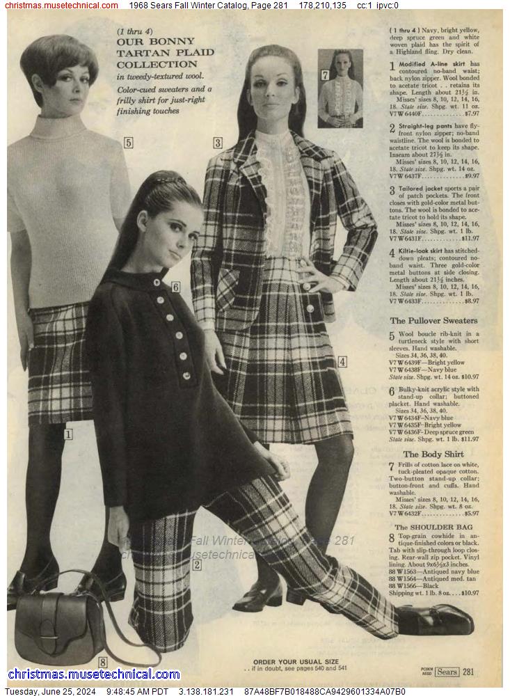 1968 Sears Fall Winter Catalog, Page 281