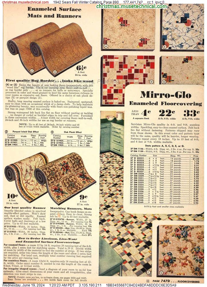 1942 Sears Fall Winter Catalog, Page 890