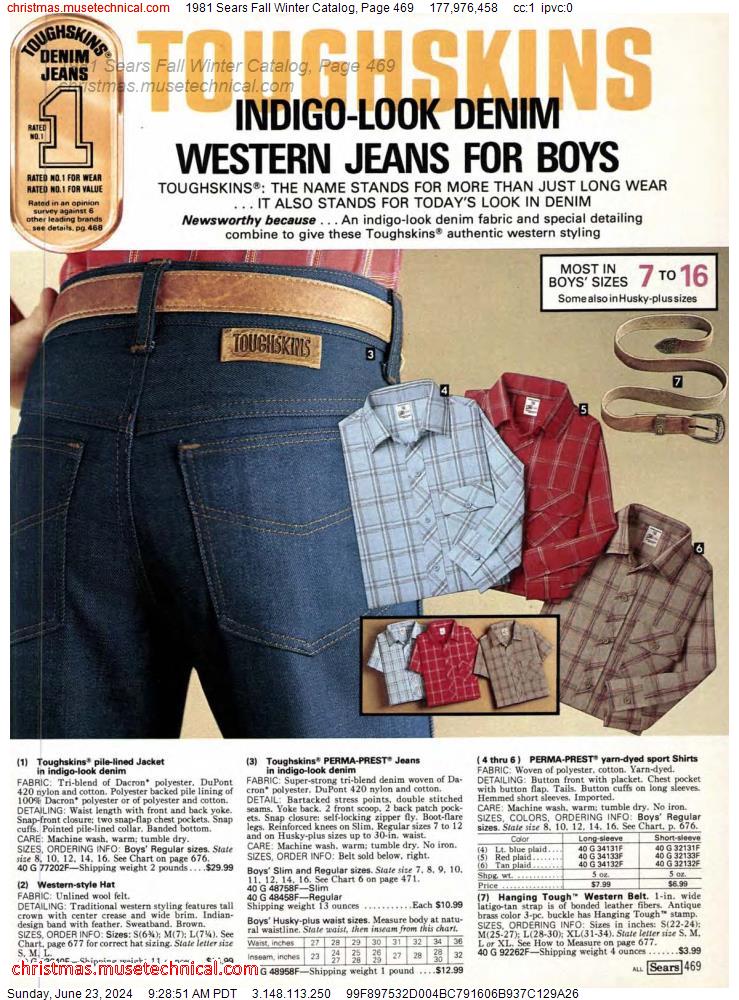 1981 Sears Fall Winter Catalog, Page 469