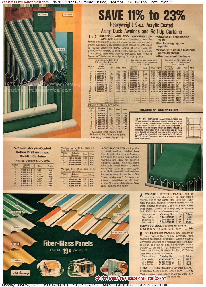 1970 JCPenney Summer Catalog, Page 274