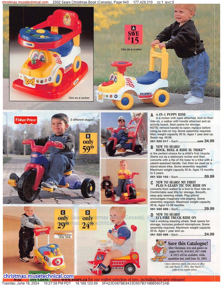 2002 Sears Christmas Book (Canada), Page 940