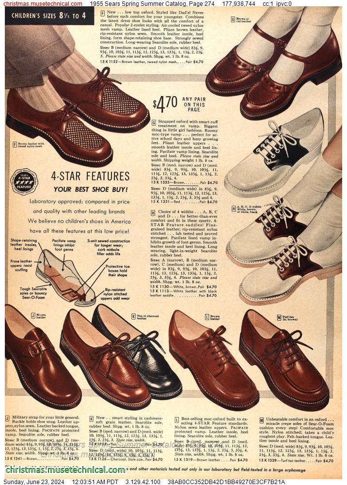 1955 Sears Spring Summer Catalog, Page 274
