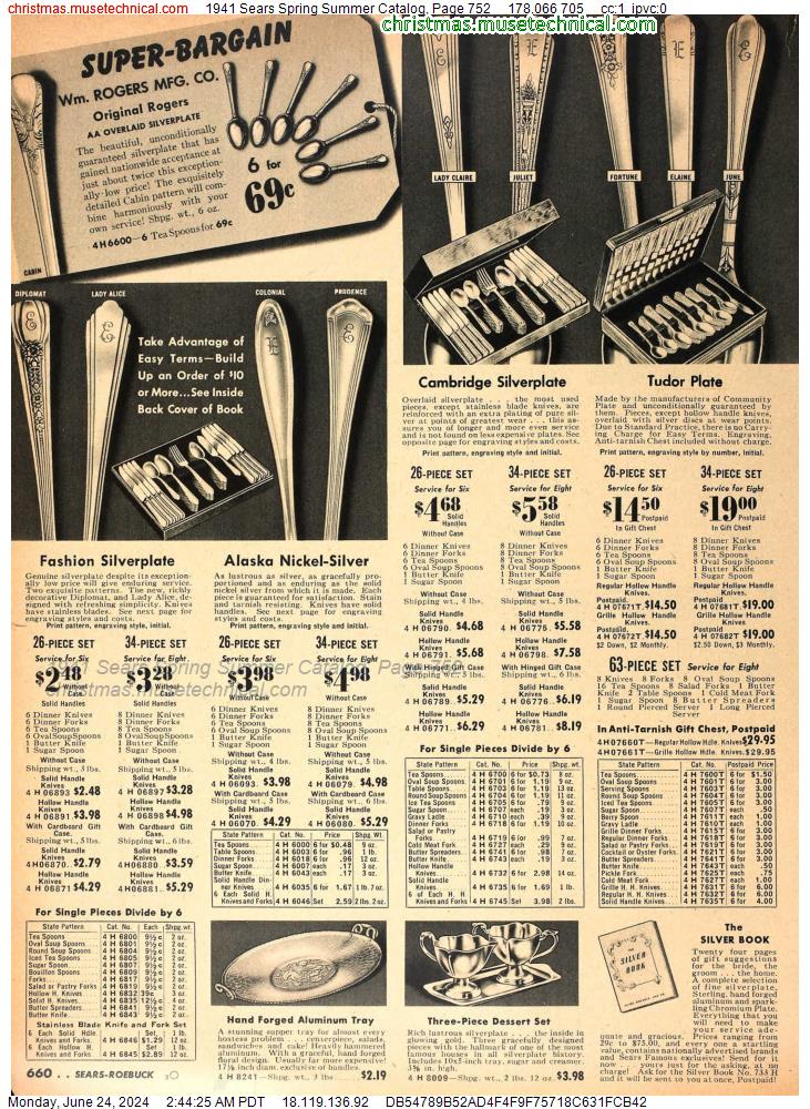 1941 Sears Spring Summer Catalog, Page 752