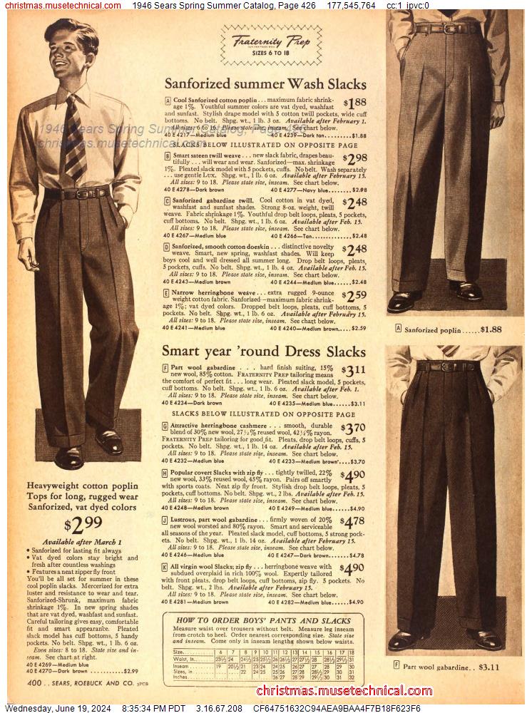 1946 Sears Spring Summer Catalog, Page 426