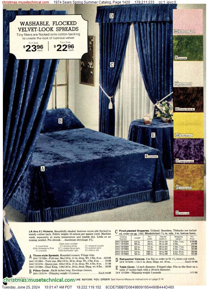 1974 Sears Spring Summer Catalog, Page 1420