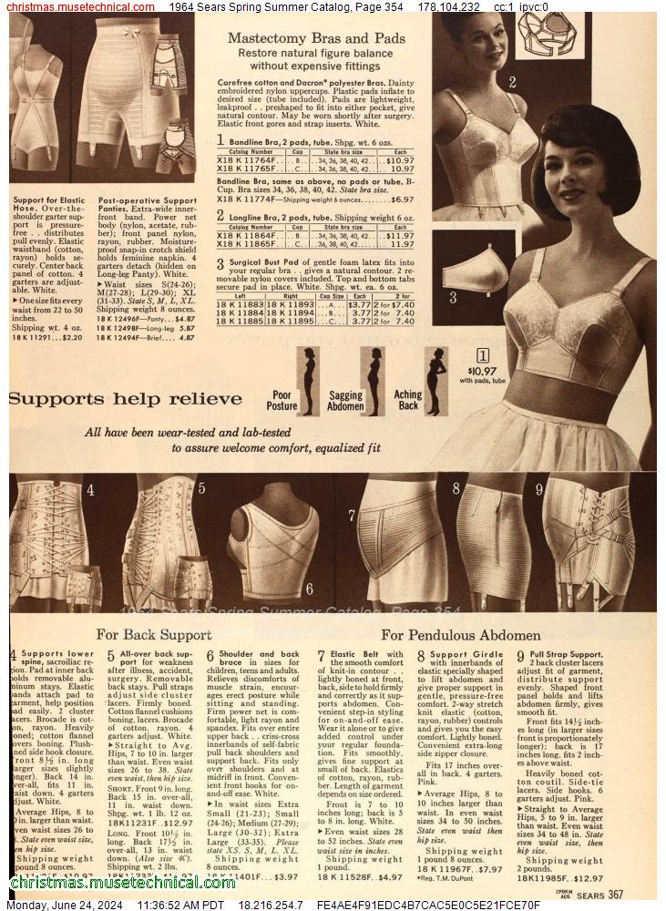 1964 Sears Spring Summer Catalog, Page 354