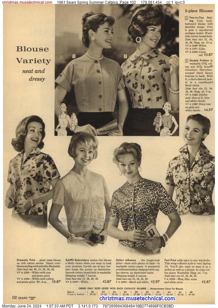 1961 Sears Spring Summer Catalog, Page 102