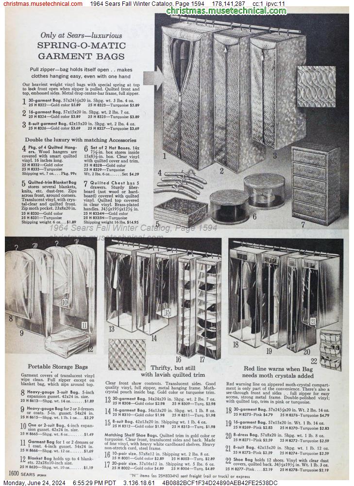 1964 Sears Fall Winter Catalog, Page 1594
