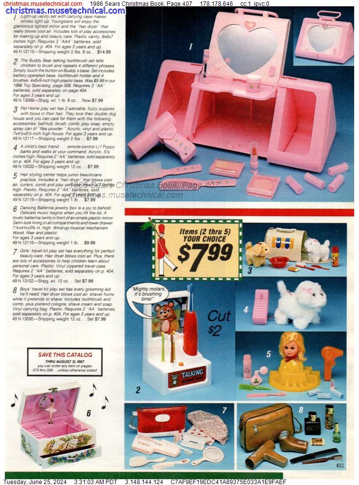 1986 Sears Christmas Book, Page 407