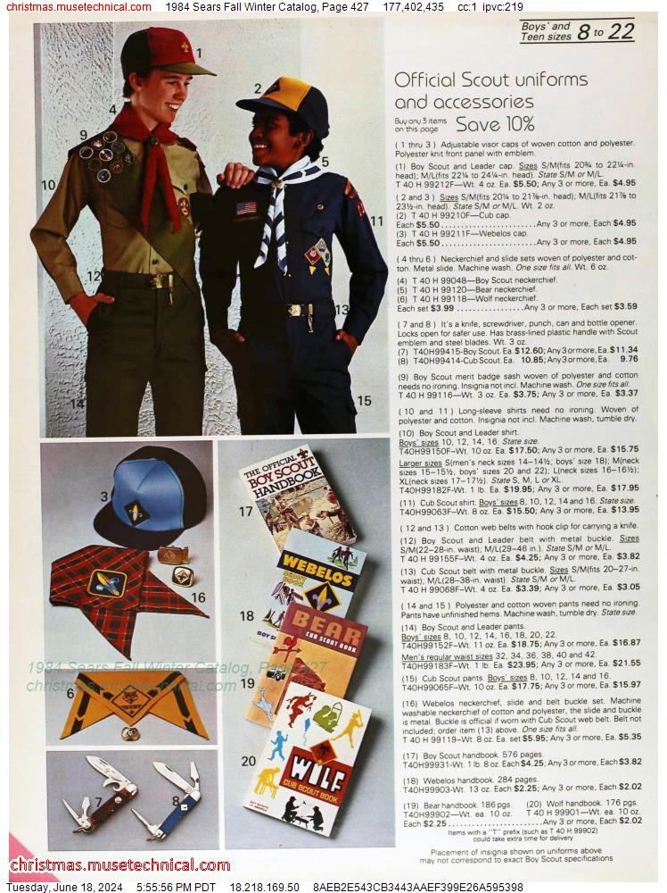 1984 Sears Fall Winter Catalog, Page 427
