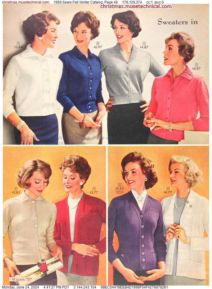 1959 Sears Fall Winter Catalog, Page 48
