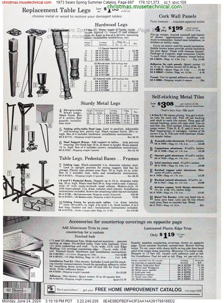 1973 Sears Spring Summer Catalog, Page 897