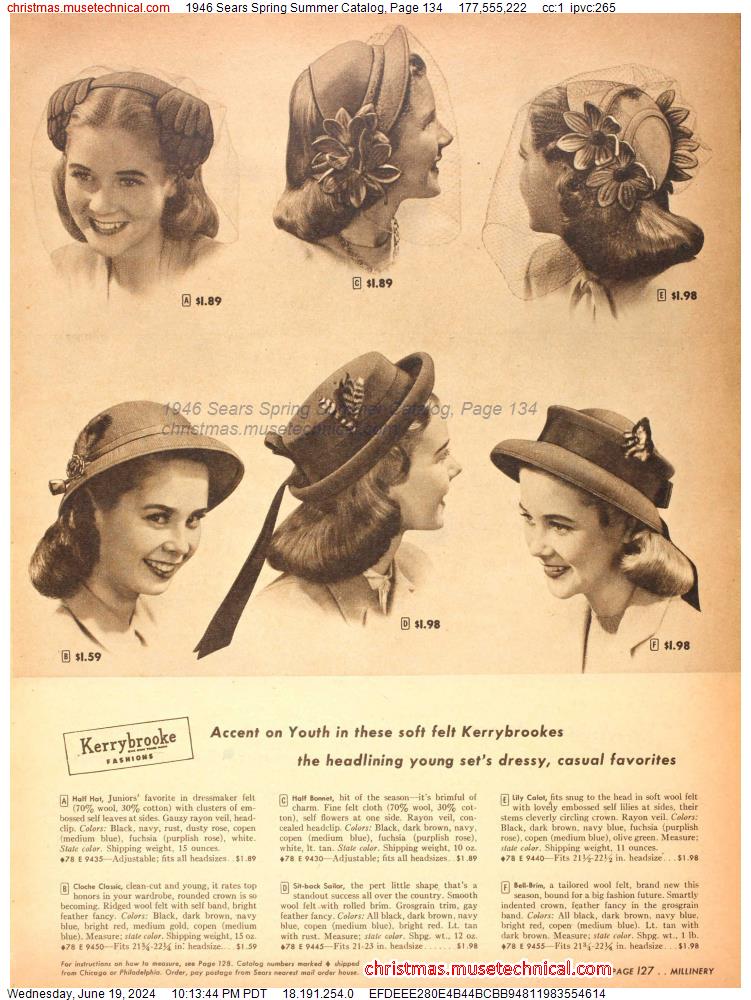 1946 Sears Spring Summer Catalog, Page 134