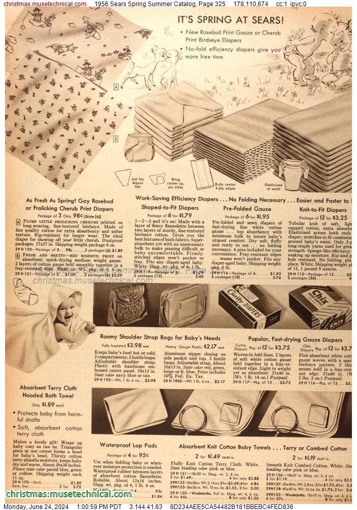 1956 Sears Spring Summer Catalog, Page 325