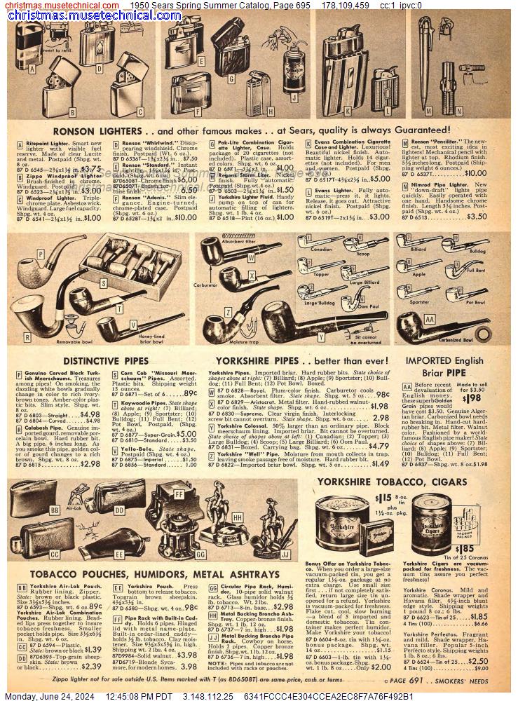 1950 Sears Spring Summer Catalog, Page 695