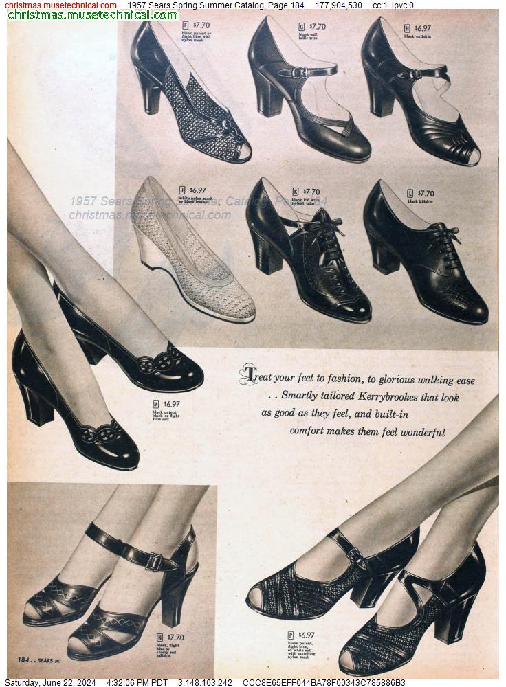 1957 Sears Spring Summer Catalog, Page 184